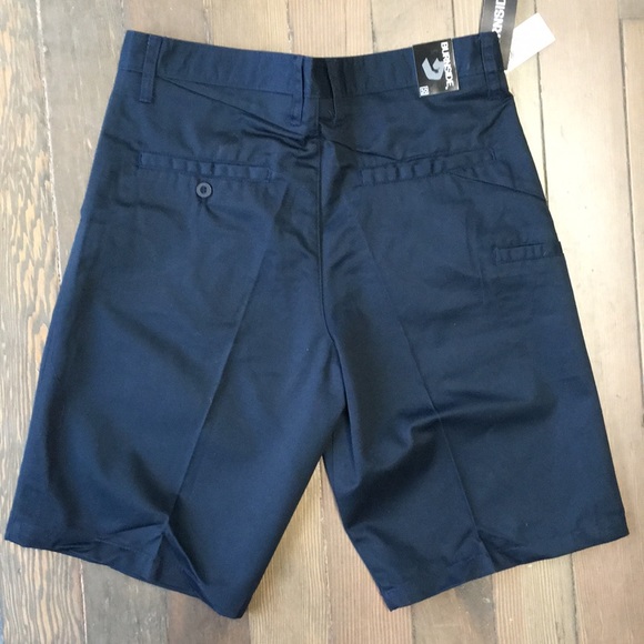 Burnside Chino Shorts 30 in Navy - Picture 2 of 5